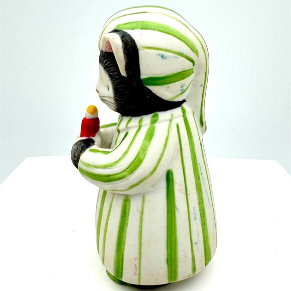 Vintage 1985 Kitty Cucumber Ellie Candle Holder By Schmid - Picture 5 of 7